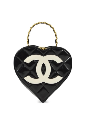 CHANEL Pre-Owned 1995 CC heart tote bag - Black