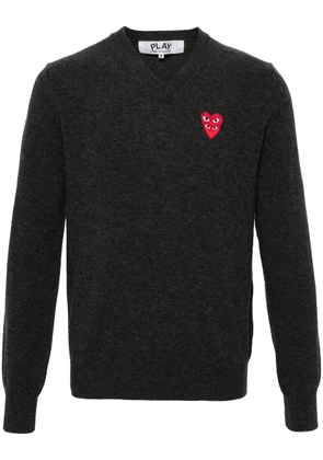 Comme Des Garçons Play heart-patch wool jumper - Grey
