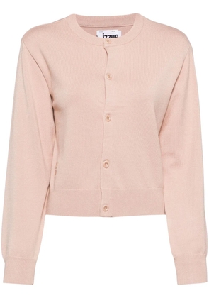 izzue embroidered-logo cardigans - Pink