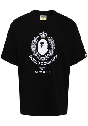 A BATHING APE® embroidered logo T-shirt - Black