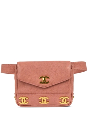 CHANEL Pre-Owned 1992 Triple CC belt bum bag - Pink