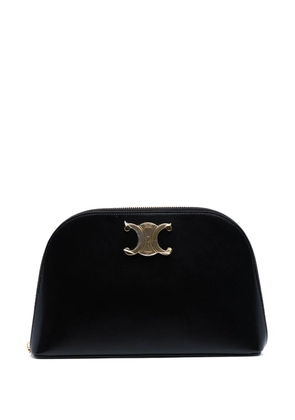 Celine Pre-Owned 2021-2025 Shiny Calfskin Triomphe Pouch clutch bag - Black