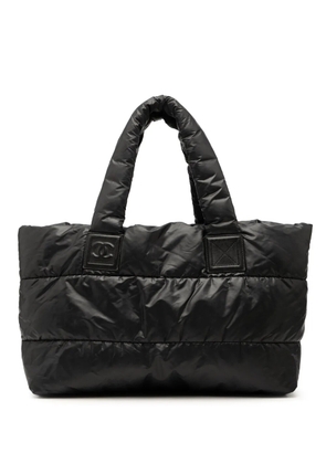CHANEL Pre-Owned 2008-2009 Medium Quilted Nylon Coco Cocoon tote bag - Black