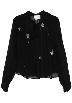 Forte Forte butterfly-embellishment blouse - Black