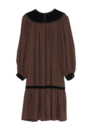 Saint Laurent Pre-Owned 1970s silk mini dress - Brown