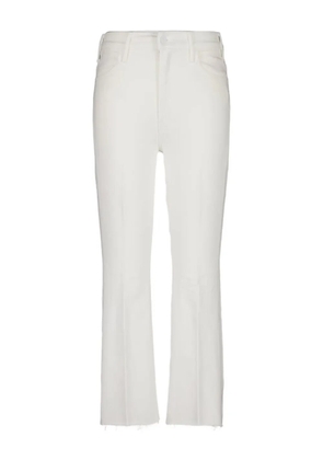 MOTHER Lil' Hustler frayed jeans - White