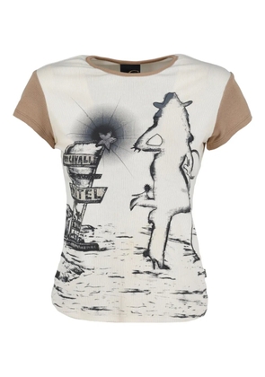 Just Cavalli graphic-print T-shirt - Neutrals