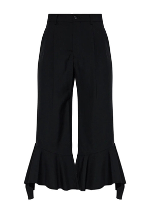 Comme Des Garçons Comme Des Garçons ruffled-hem trousers - Black