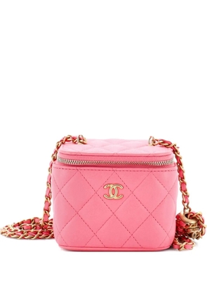 CHANEL Pre-Owned Pearl Crush Vanity Case with Chain Quilted Lambskin Mini clutch bag - Pink