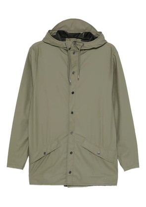 Rains hooded button-fastening jacket - Green