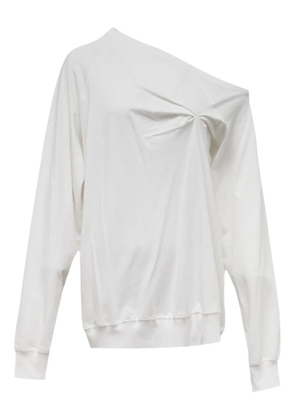 Hache off-shoulder T-shirt - White