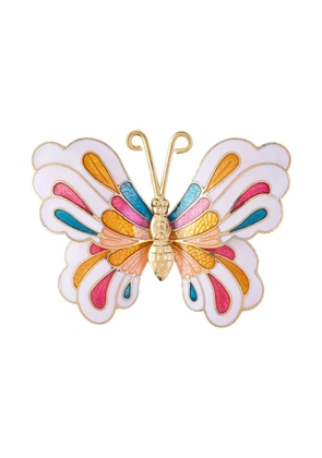 Susan Caplan Vintage 1980s butterfly brooch - White