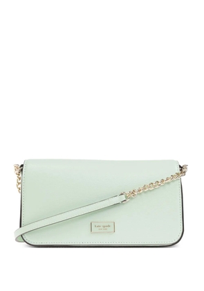 Kate Spade logo-plaque crossbody bag - Green