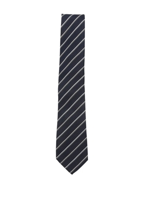 Emporio Armani striped silk tie - Blue