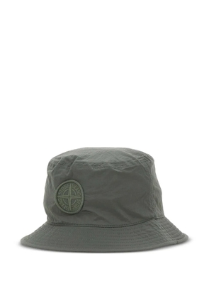 Stone Island compass-logo bucket hat - Green