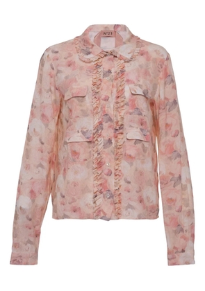 Nº21 ruffled floral blouse - Pink