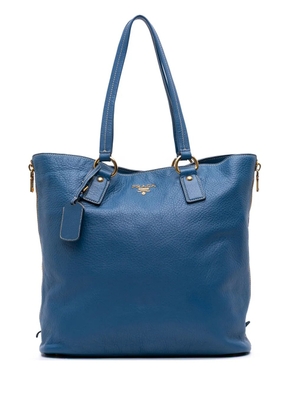 Prada Pre-Owned 2000-2025 Vitello Daino Side Zip Shopper tote bag - Blue