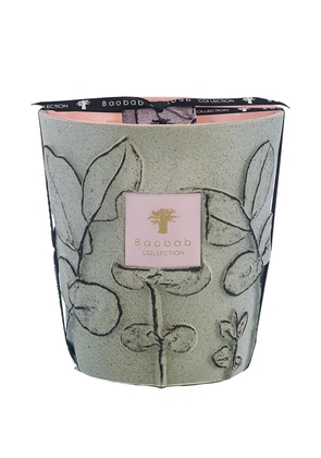 Baobab Collection Folia Maquis floral-embossed ceramic candle - Neutrals