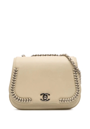CHANEL Pre-Owned 2016-2017 Small Calfskin Braided Chic Flap shoulder bag - White