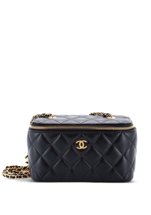 CHANEL Pre-Owned Coco de Toi Heart Vanity Case with Chain Quilted Lambskin Small crossbody bag - Black
