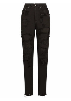 Dolce & Gabbana distressed boyfriend jeans - Black