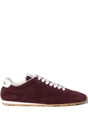 Miu Miu Plume suede sneakers - Red