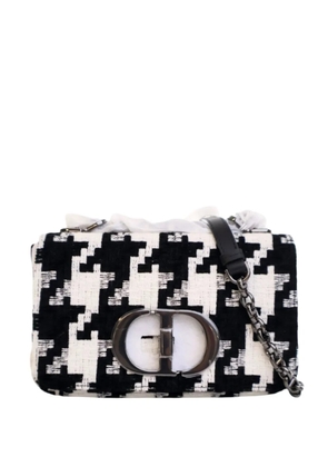 Christian Dior Pre-Owned 2022 Small Technical Canvas Macro Houndstooth Caro Bag crossbody bag - Black