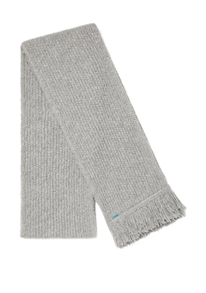 Alanui fringed ribbed scarf - Grey