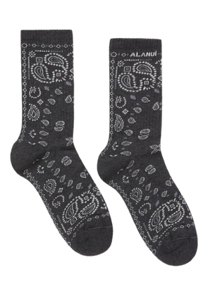 Alanui paisley-pattern socks - Black