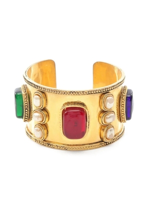CHANEL Pre-Owned 1980s stone-set bangle - Yellow