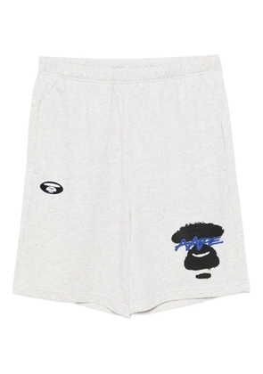 AAPE BY *A BATHING APE® embroidered-logo shorts - Grey