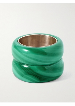 Uncommon Matters - Breve Gold Vermeil Malachite Ring - Green - 52,53,54,55,56