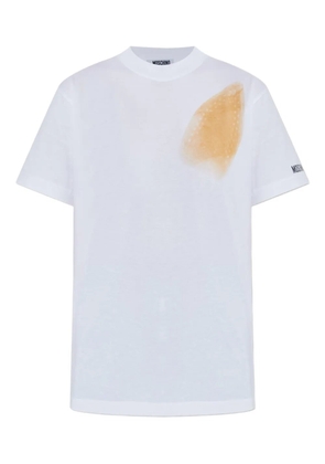 Moschino stain-effect cotton T-shirt - White