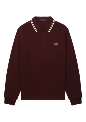 Fred Perry tipped-collar long-sleeve polo shirt