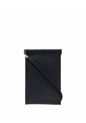 Maison Margiela four-stitch leather phone holder - Black