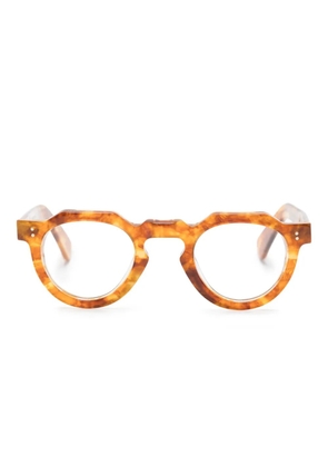 Lesca Crown tortoiseshell pantos-frame glasses - Brown