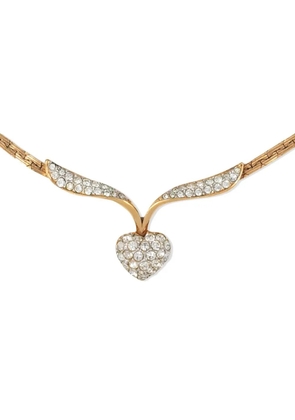 Susan Caplan Vintage 1980s Attwood & Sawyer heart-charm necklace - Gold