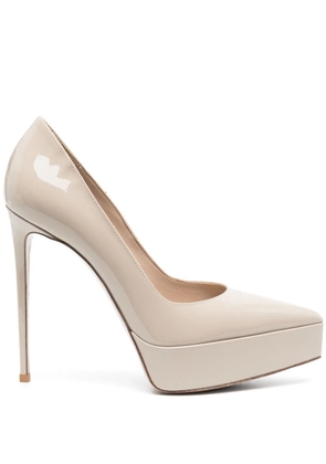 Le Silla Uma 130mm patent-leather pumps - Neutrals