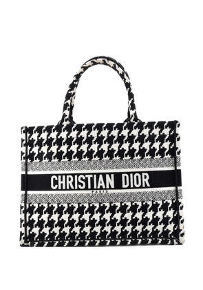 Christian Dior Pre-Owned Book Houndstooth Canvas Medium tote bag - Black