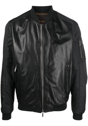 Moorer Edison-PEK leather bomber jacket - Black