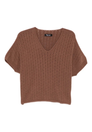 BLAKLACE short-sleeved top - Brown