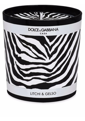Dolce & Gabbana Casa zebra-print scented candle (250g) - White