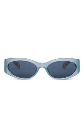 Linda Farrow x Jacquemus oval sunglasses - Blue