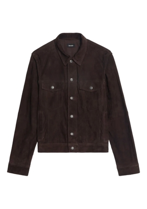 Zadig&Voltaire Bases button-fastening suede jacket - Brown