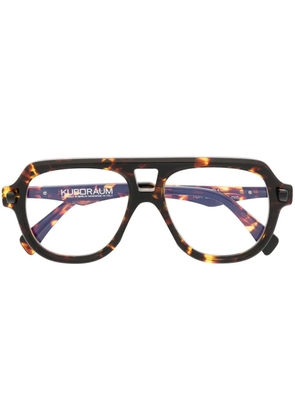 Kuboraum square-frame sunglasses - Brown