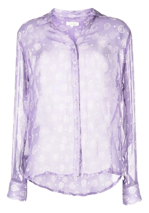 Cloe Cassandro graphic-print silk shirt - Purple
