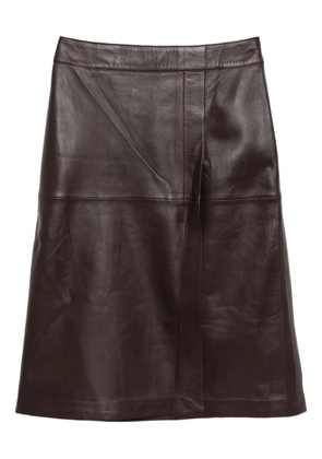 JOSEPH Sèvres Nappa leather skirt - Red