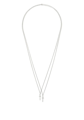 DSQUARED2 double cross necklace - Metallic