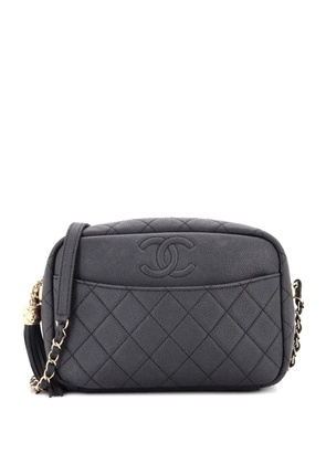 CHANEL Pre-Owned Coco Tassel Camera Case Quilted Caviar Large crossbody bag - Black