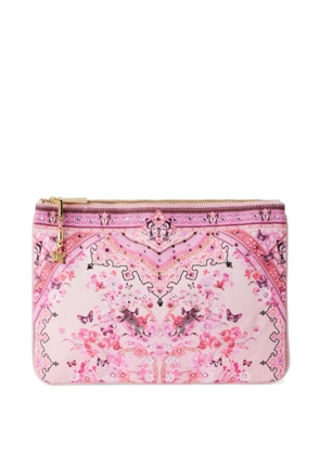 Camilla small Canvas clutch bag - Pink